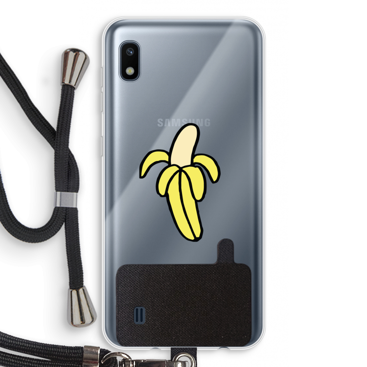 Banana: Samsung Galaxy A10 Transparant Hoesje met koord