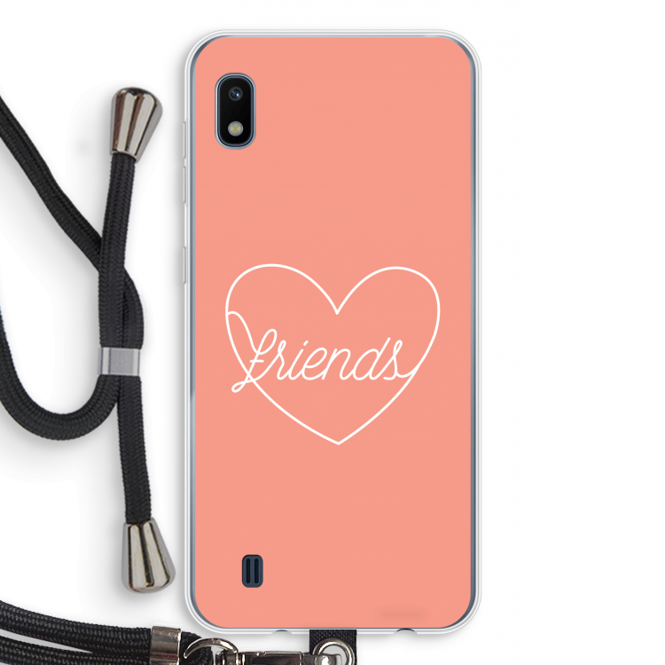 Friends heart: Samsung Galaxy A10 Transparant Hoesje met koord