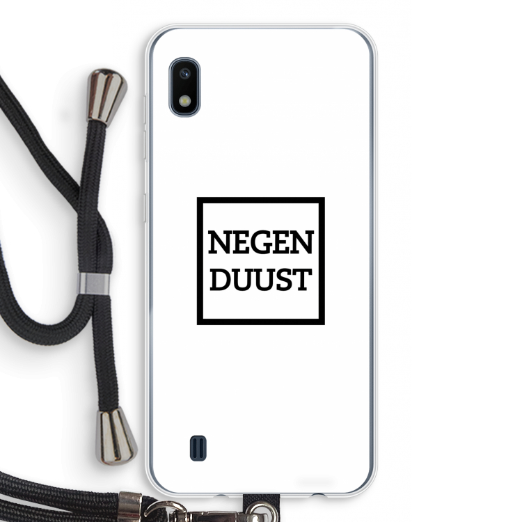 Negenduust vierkant: Samsung Galaxy A10 Transparant Hoesje met koord