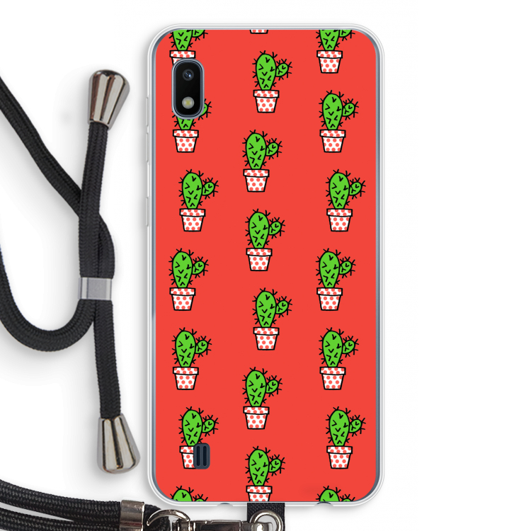 Mini cactus: Samsung Galaxy A10 Transparant Hoesje met koord