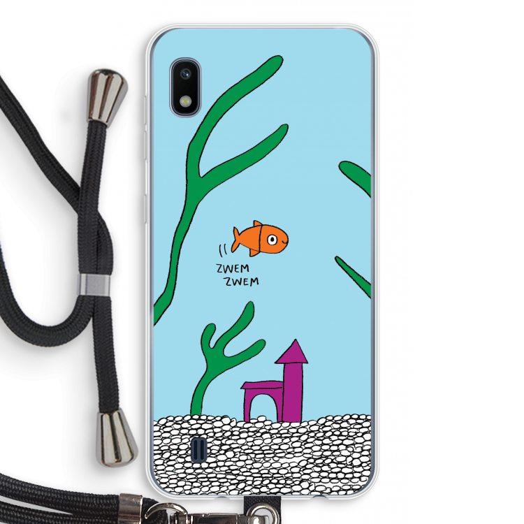 Aquarium: Samsung Galaxy A10 Transparant Hoesje met koord