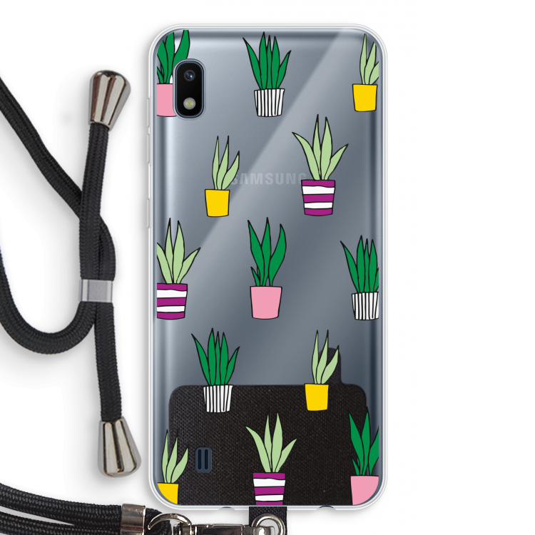 Sanseveria: Samsung Galaxy A10 Transparant Hoesje met koord