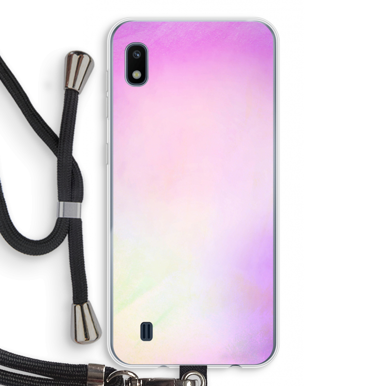 Flow mist pastel: Samsung Galaxy A10 Transparant Hoesje met koord