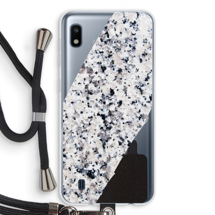 Gespikkelde marmer: Samsung Galaxy A10 Transparant Hoesje met koord