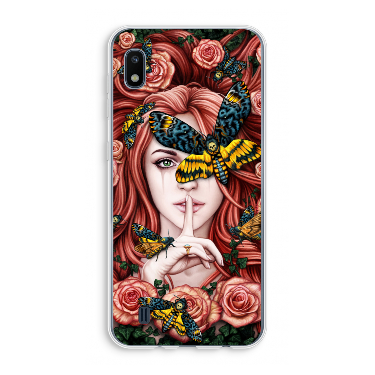 Lady Moth: Samsung Galaxy A10 Transparant Hoesje