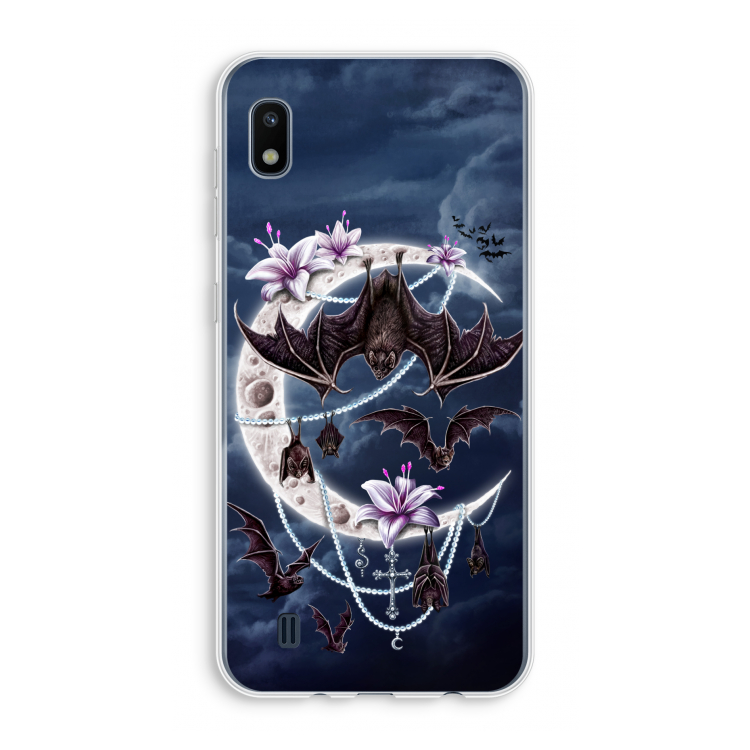 Vleermuizen Maan: Samsung Galaxy A10 Transparant Hoesje