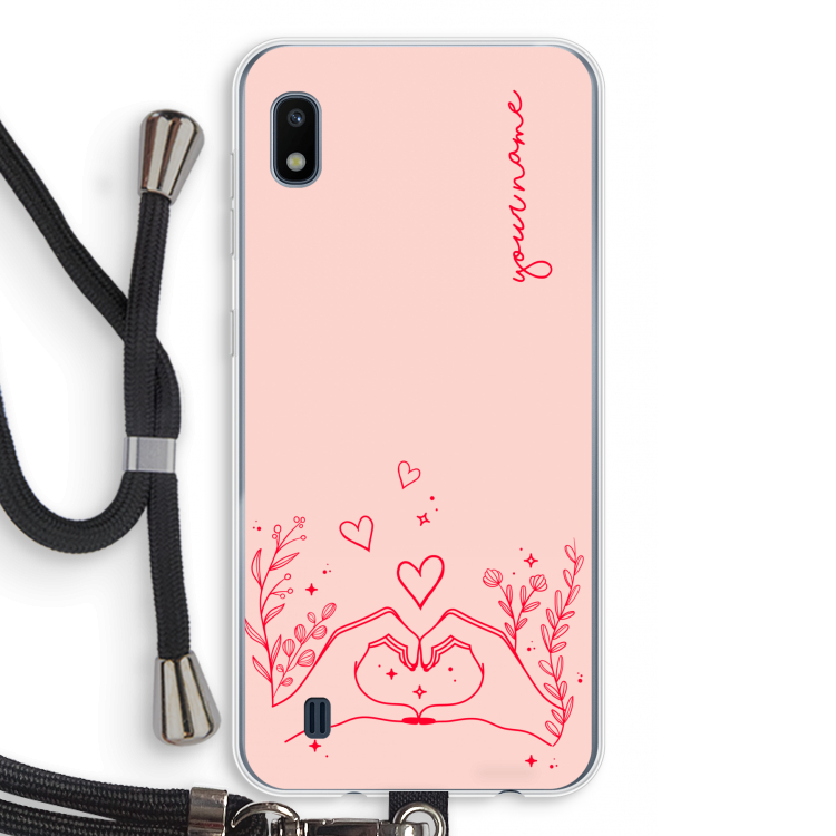 Love is in the air: Samsung Galaxy A10 Transparant Hoesje met koord