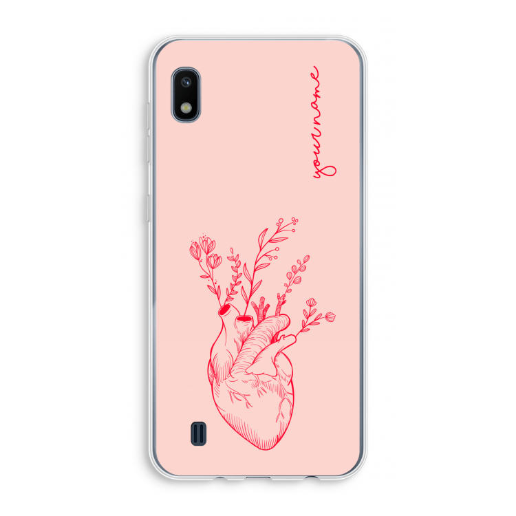 Blooming Heart: Samsung Galaxy A10 Transparant Hoesje