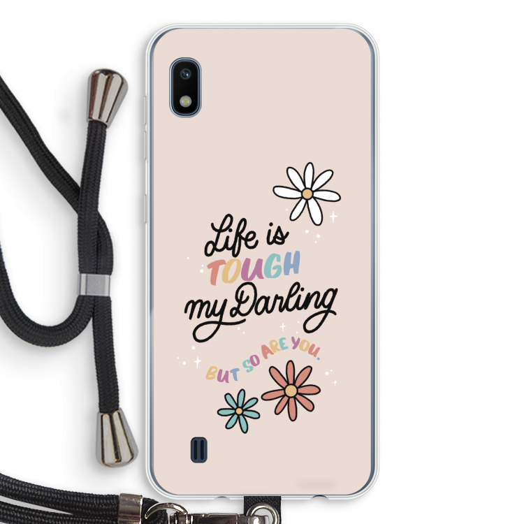 Tough Life: Samsung Galaxy A10 Transparant Hoesje met koord