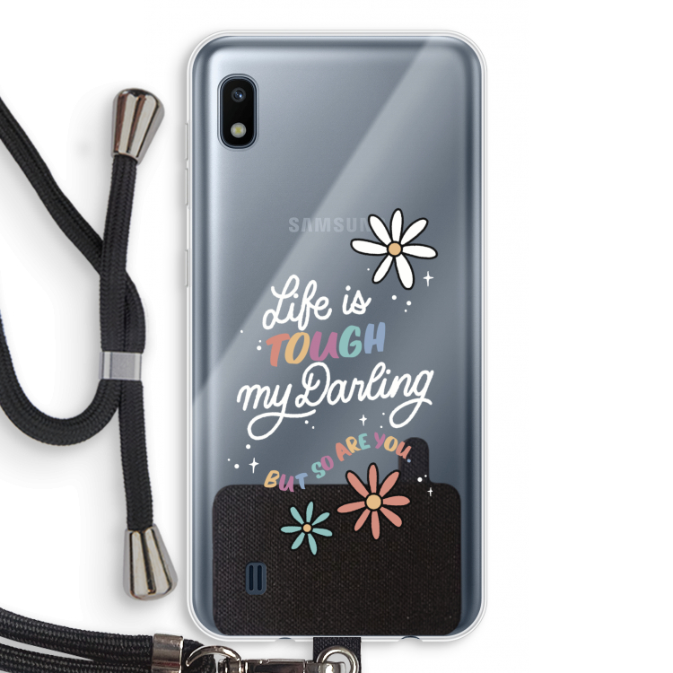 Tough Life: Samsung Galaxy A10 Transparant Hoesje met koord