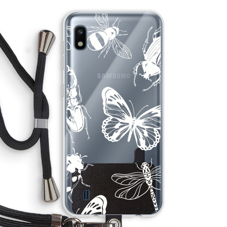 Tiny Bugs: Samsung Galaxy A10 Transparant Hoesje met koord