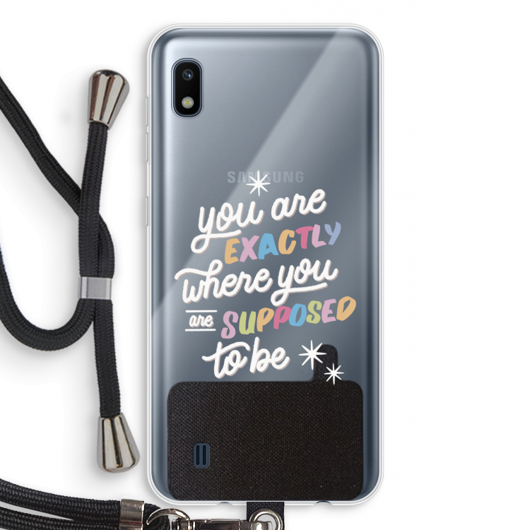 Right Place: Samsung Galaxy A10 Transparant Hoesje met koord