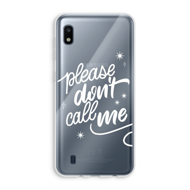 Don't call: Samsung Galaxy A10 Transparant Hoesje