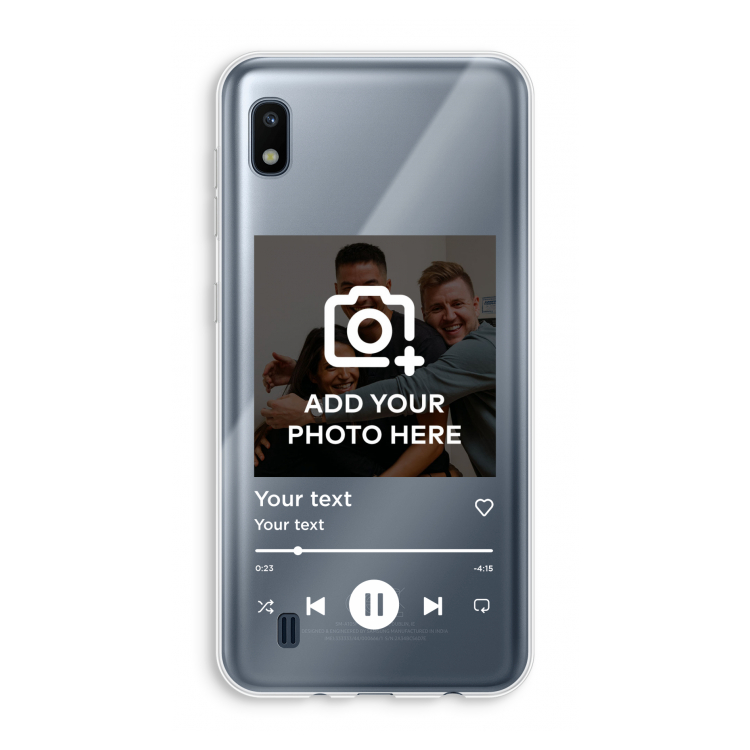 Music Player: Samsung Galaxy A10 Transparant Hoesje