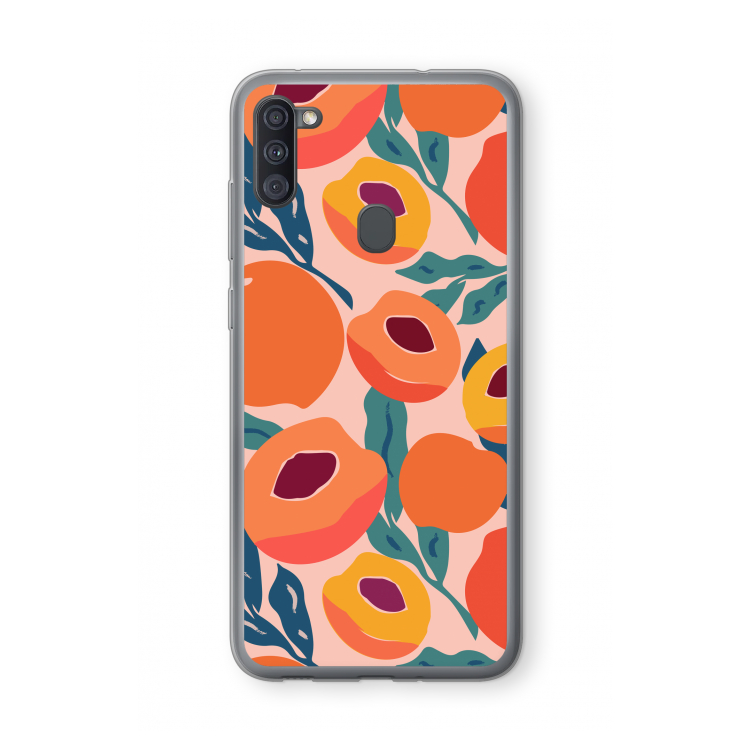 Perzik: Samsung Galaxy A11 Transparant Hoesje