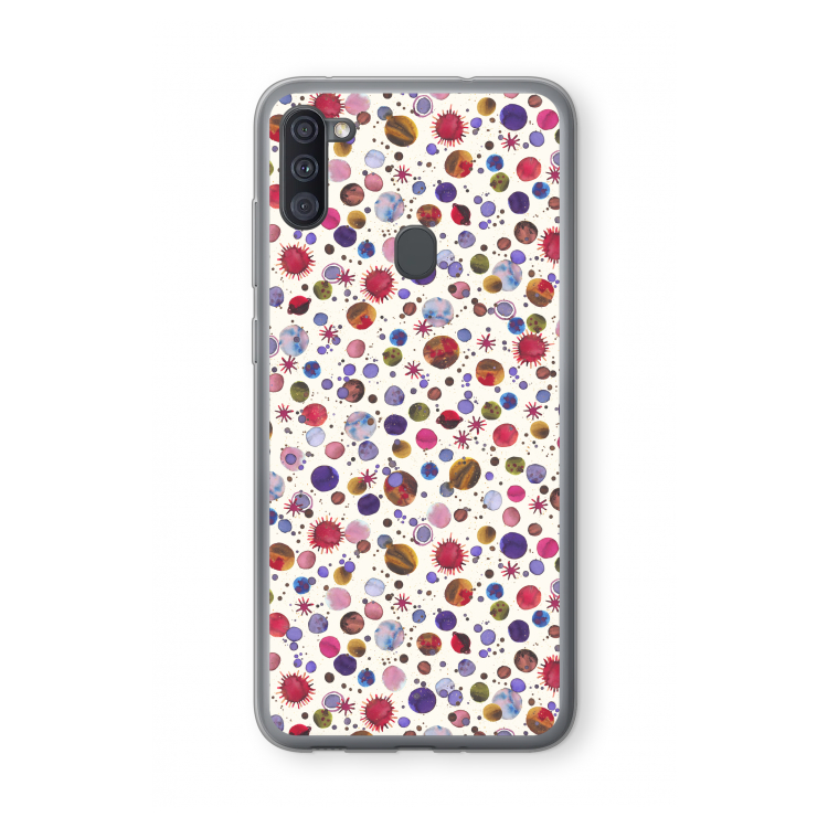 Planets Space: Samsung Galaxy A11 Transparant Hoesje