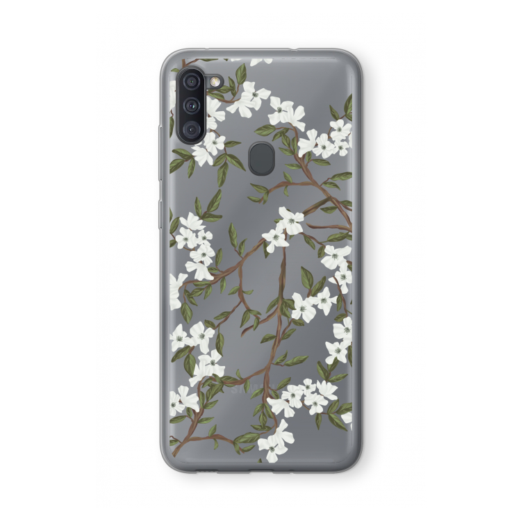 Blossoming spring: Samsung Galaxy A11 Transparant Hoesje