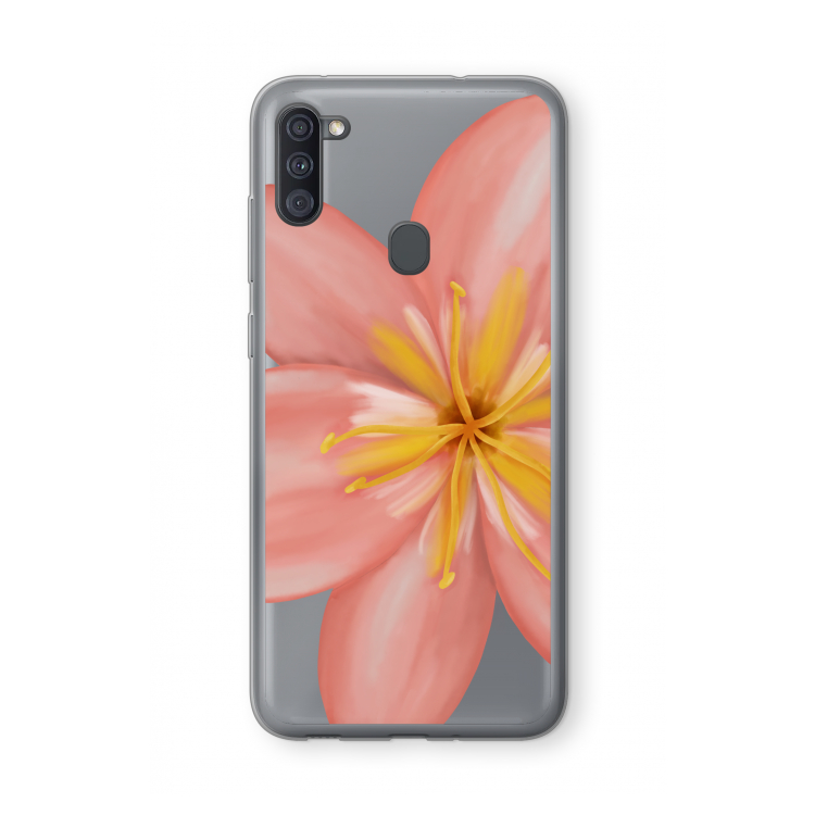 Pink Ellila Flower: Samsung Galaxy A11 Transparant Hoesje