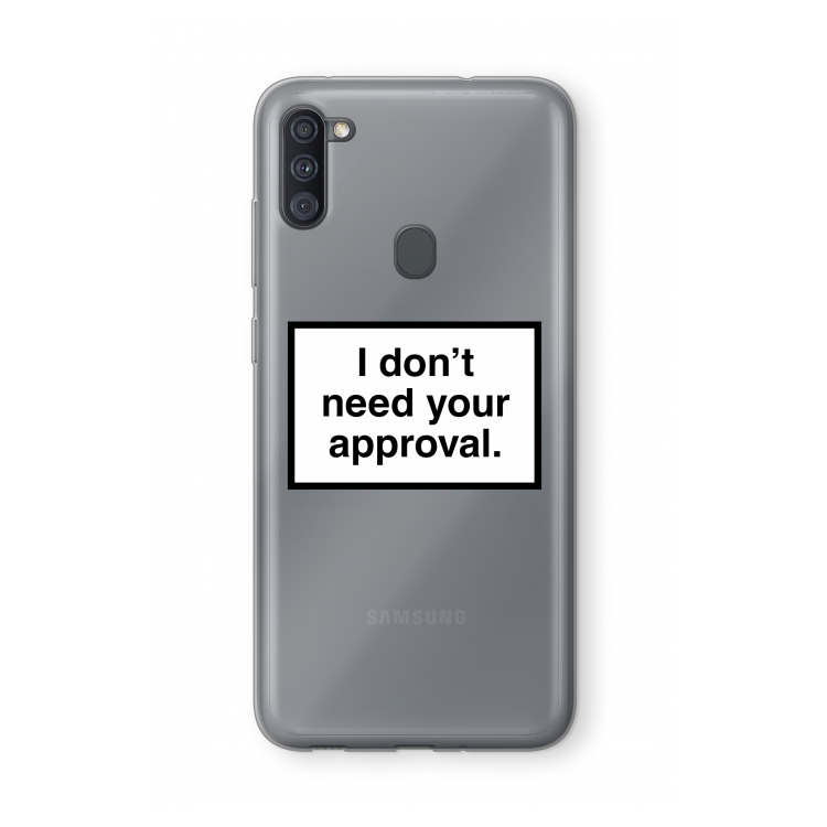 Don't need approval: Samsung Galaxy A11 Transparant Hoesje