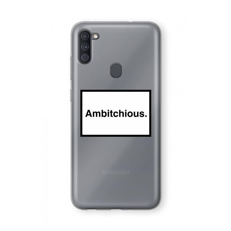 Ambitchious: Samsung Galaxy A11 Transparant Hoesje