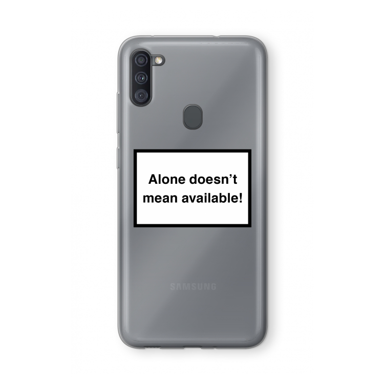 Alone: Samsung Galaxy A11 Transparant Hoesje