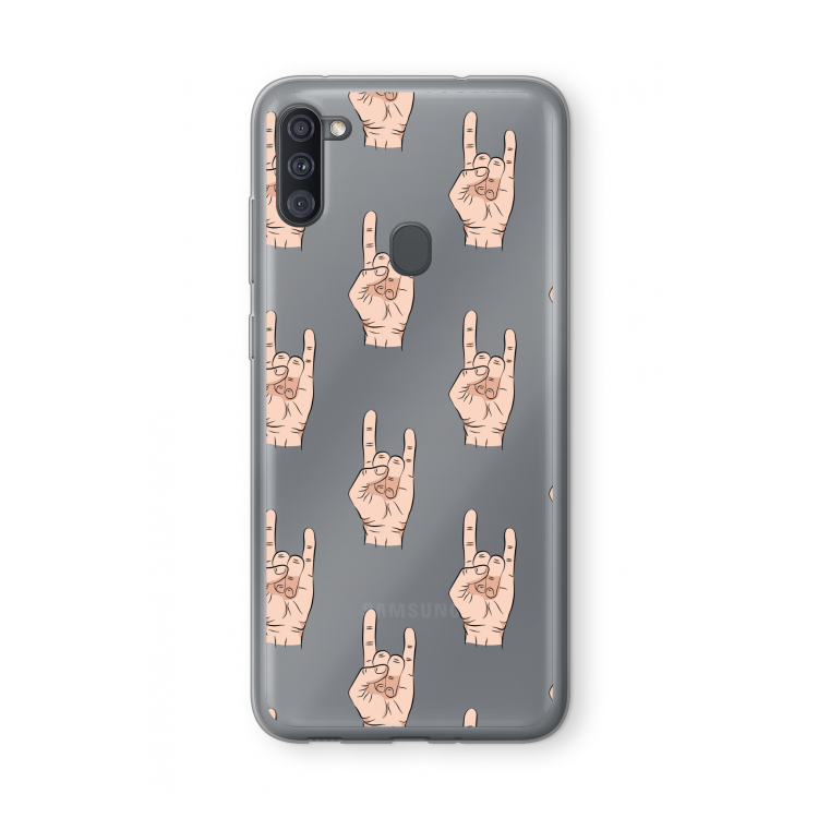 Rock: Samsung Galaxy A11 Transparant Hoesje