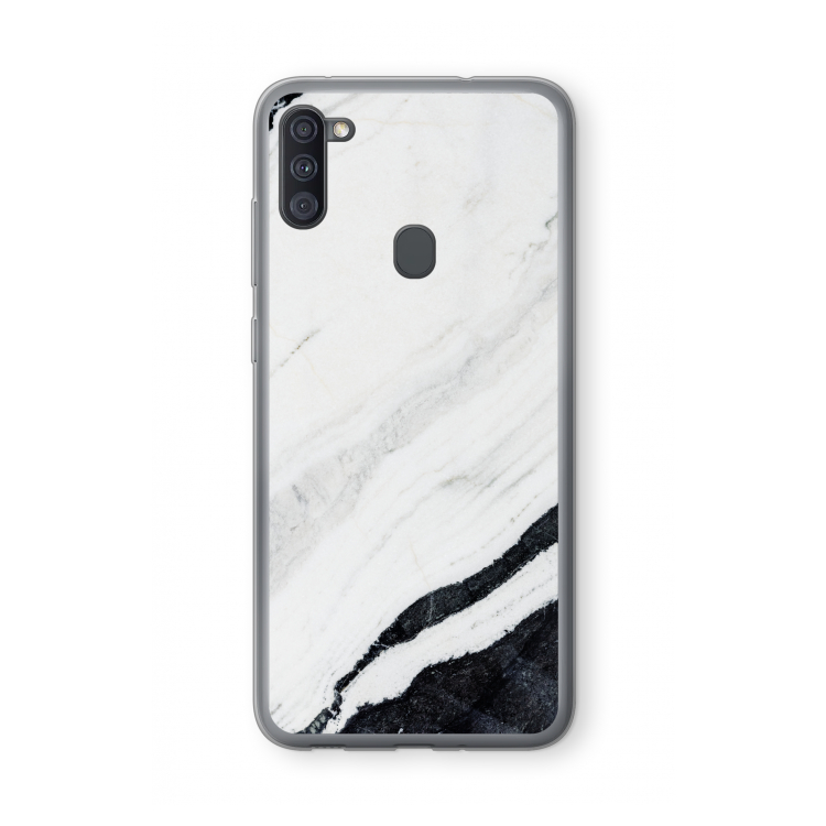 Elegante marmer: Samsung Galaxy A11 Transparant Hoesje