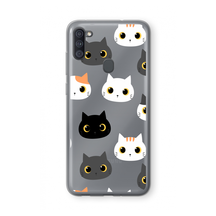 Katten: Samsung Galaxy A11 Transparant Hoesje