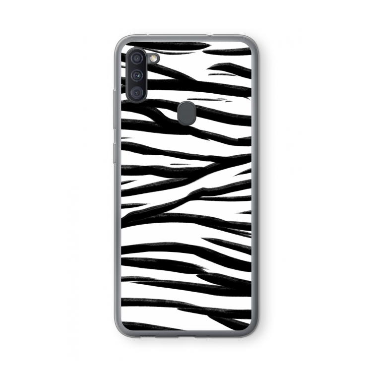 Zebra pattern: Samsung Galaxy A11 Transparant Hoesje