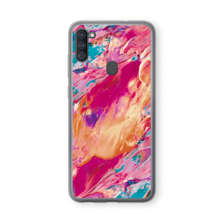 Pastel Echoes: Samsung Galaxy A11 Transparant Hoesje