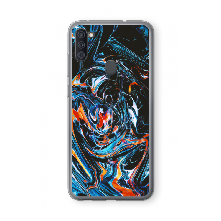 Black Unicorn: Samsung Galaxy A11 Transparant Hoesje
