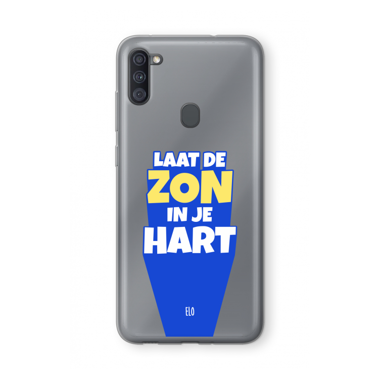 Laat de zon in je hart: Samsung Galaxy A11 Transparant Hoesje