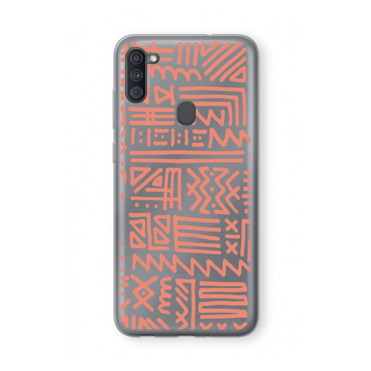 Marrakech Pink: Samsung Galaxy A11 Transparant Hoesje