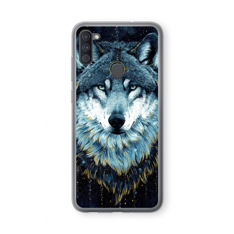Darkness Wolf: Samsung Galaxy A11 Transparant Hoesje