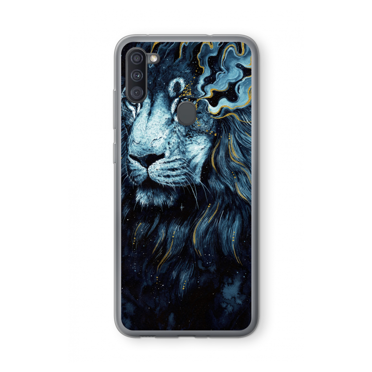 Darkness Lion: Samsung Galaxy A11 Transparant Hoesje