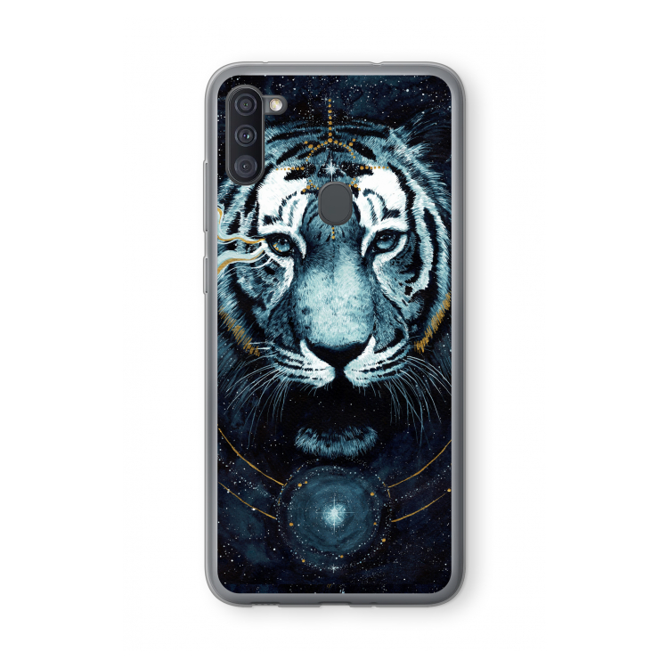 Darkness Tiger: Samsung Galaxy A11 Transparant Hoesje