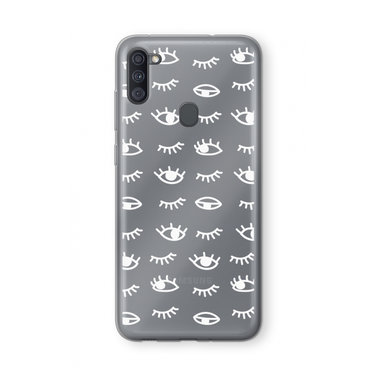 Eye pattern #3: Samsung Galaxy A11 Transparant Hoesje