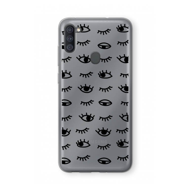 Eye pattern #2: Samsung Galaxy A11 Transparant Hoesje