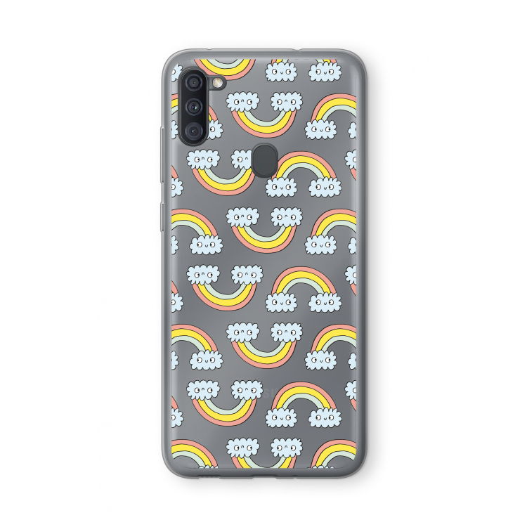 Regenboog: Samsung Galaxy A11 Transparant Hoesje