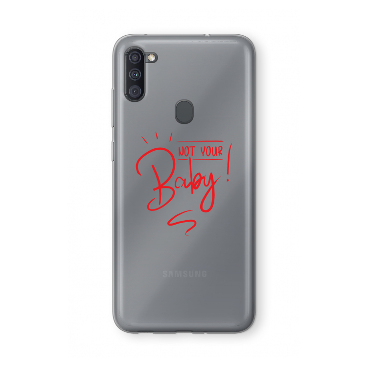 Not Your Baby: Samsung Galaxy A11 Transparant Hoesje