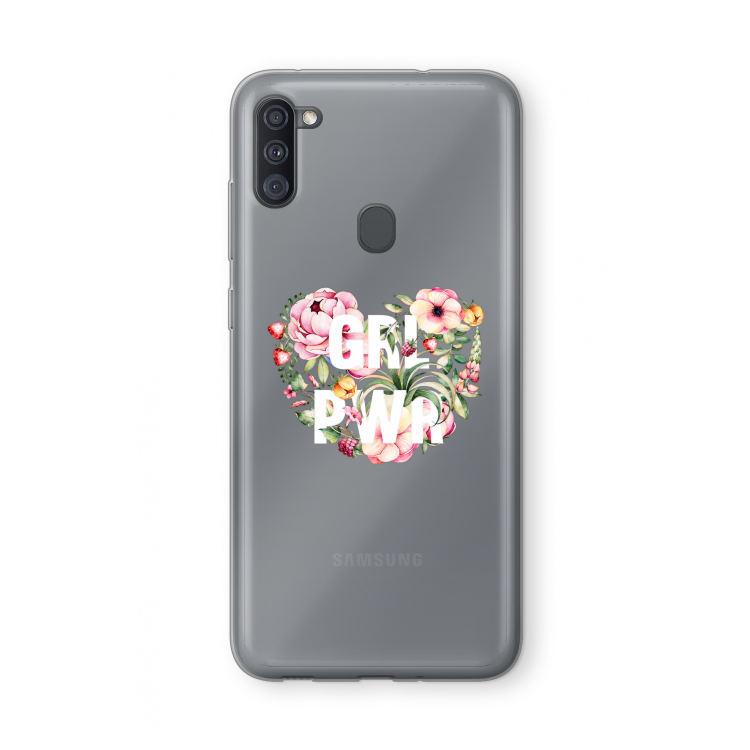 GRL PWR Flower: Samsung Galaxy A11 Transparant Hoesje
