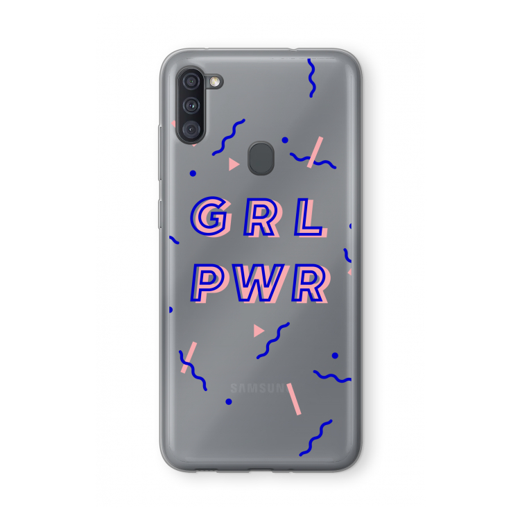 GRL PWR: Samsung Galaxy A11 Transparant Hoesje