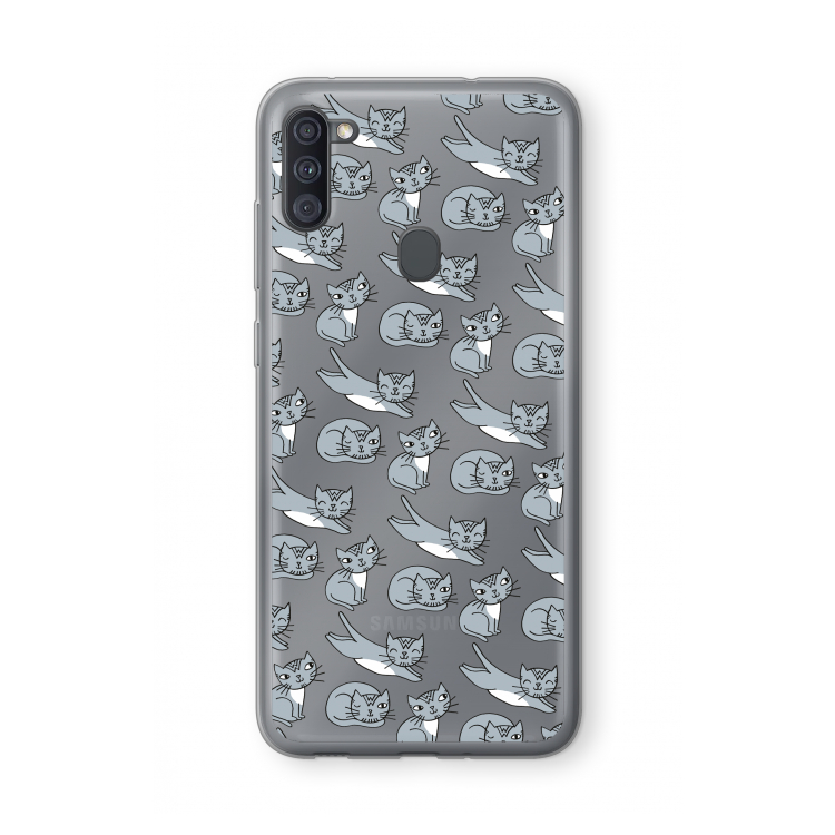 Poezen: Samsung Galaxy A11 Transparant Hoesje