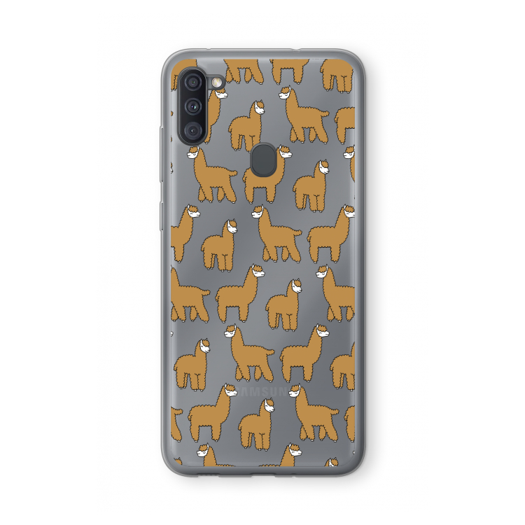 Alpacas: Samsung Galaxy A11 Transparant Hoesje