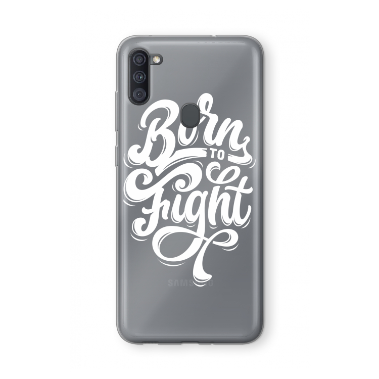 Born to Fight: Samsung Galaxy A11 Transparant Hoesje