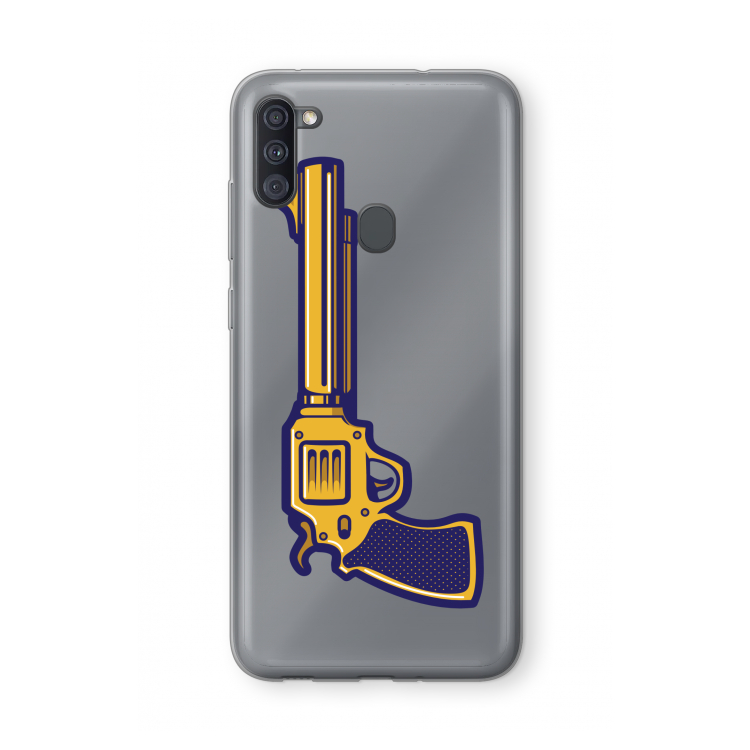 Pew Pew Pew: Samsung Galaxy A11 Transparant Hoesje