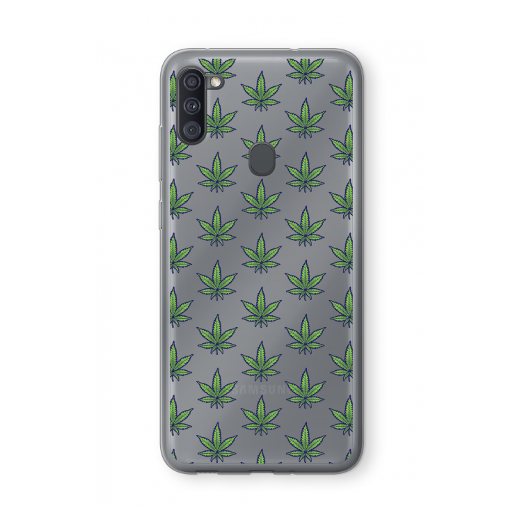 Weed: Samsung Galaxy A11 Transparant Hoesje