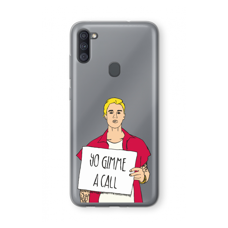 Gimme a call: Samsung Galaxy A11 Transparant Hoesje