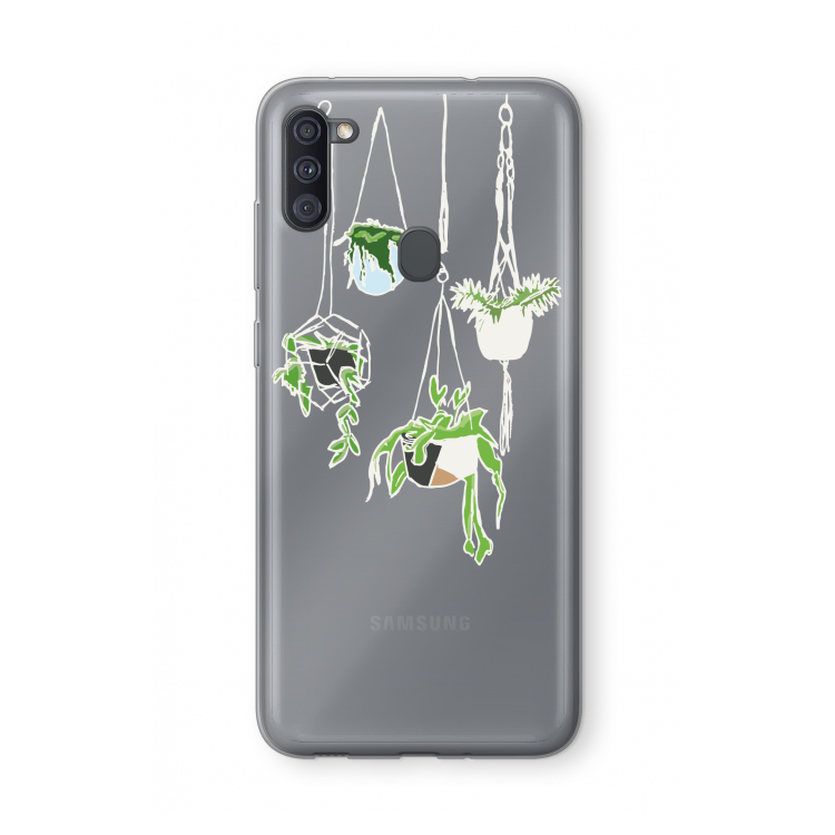 Hang In There: Samsung Galaxy A11 Transparant Hoesje