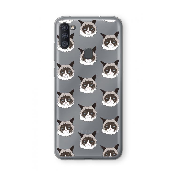 It's a Purrr Case: Samsung Galaxy A11 Transparant Hoesje
